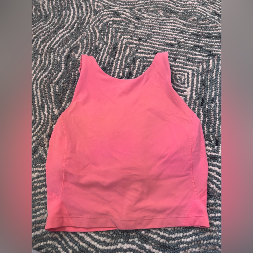 Lululemon Align High-Neck Tank Top Coral Color Womens 2